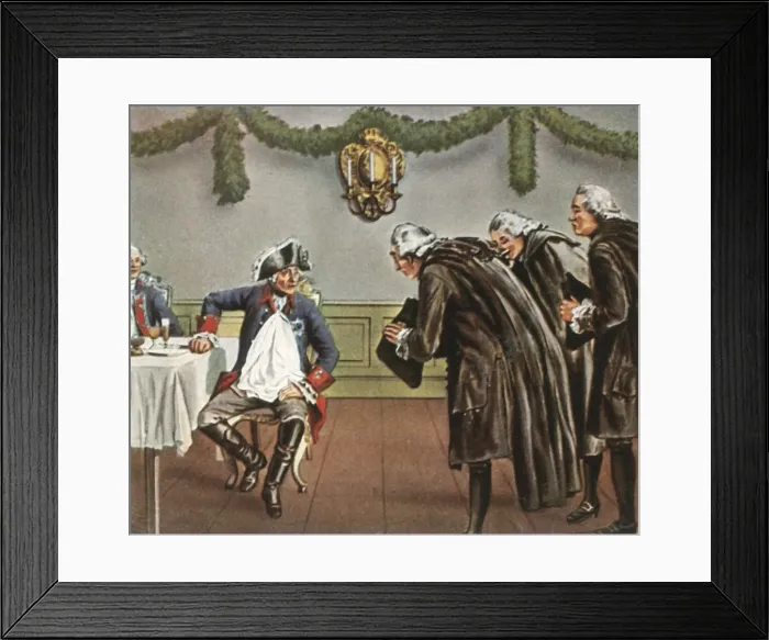 Framed Print : Frederick the Great and the men from Greiffenberg, 1784, (1936). Creator: Unknown Framed Print : Frederick the Great and the men from Greiffenberg, 1784, (1936). Creator: Unknown