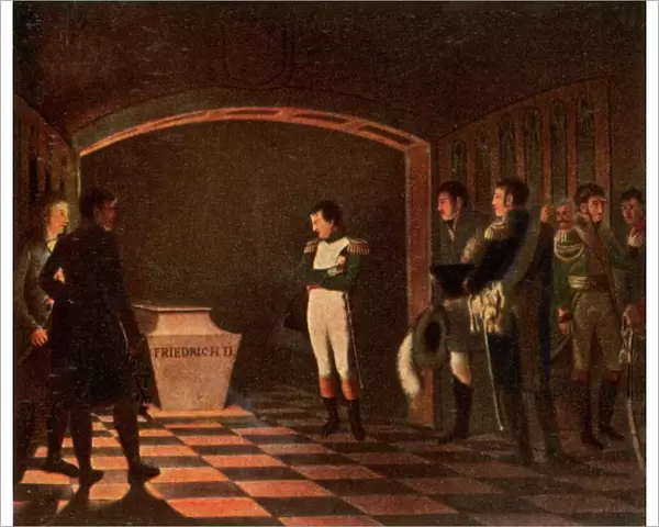 Napoleon I at the tomb of Frederick the Great, 27 October 1806, (1936). Creator: Unknown