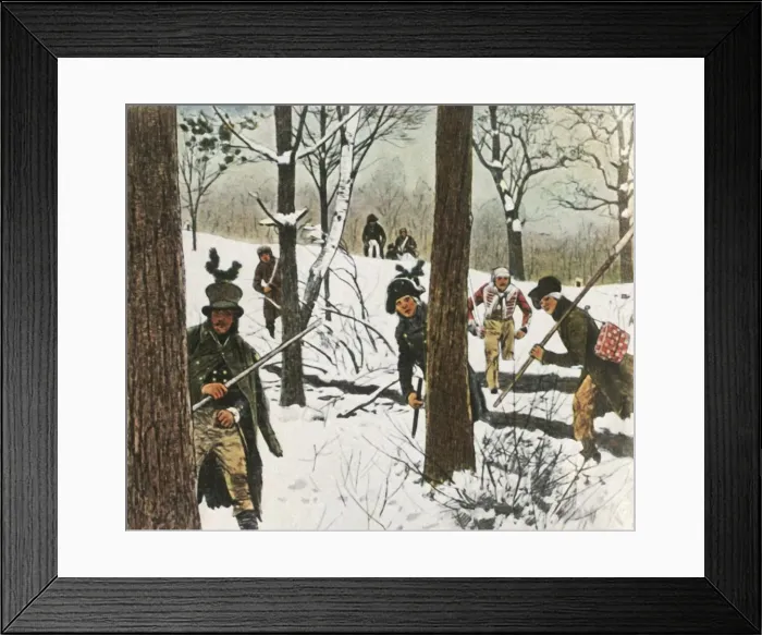 Framed Print : Prussian soldiers escape imprisonment by the French, January 1807, (1936). Creator: Unknown Framed Print : Prussian soldiers escape imprisonment by the French, January 1807, (1936). Creator: Unknown