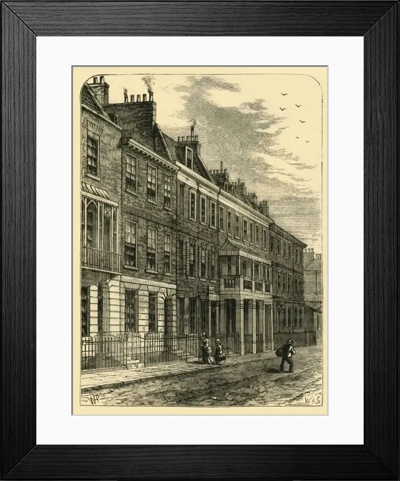 Framed Print : Carlyles House, Great Cheyne Row, c1876. Creator: Unknown Framed Print : Carlyles House, Great Cheyne Row, c1876. Creator: Unknown