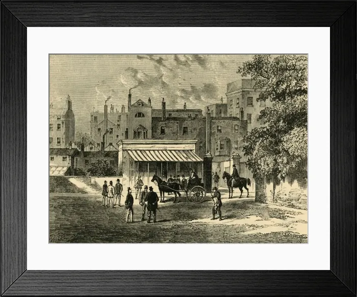 Framed Print : Entrance to Old Tattersall s. c1876. Creator: Unknown Framed Print : Entrance to Old Tattersall s. c1876. Creator: Unknown
