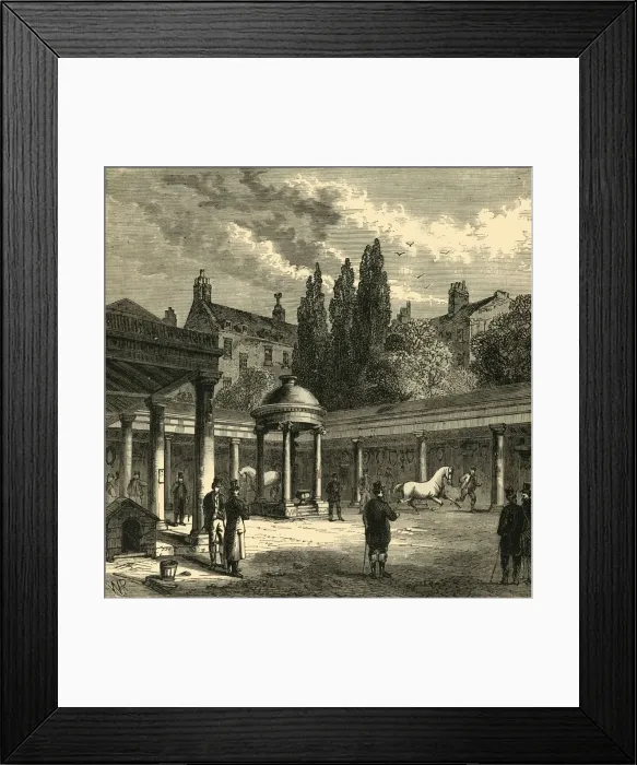 Framed Print : Interior of the Court-Yard of Old Tattersall s. c1876. Creator: Unknown Framed Print : Interior of the Court-Yard of Old Tattersall s. c1876. Creator: Unknown
