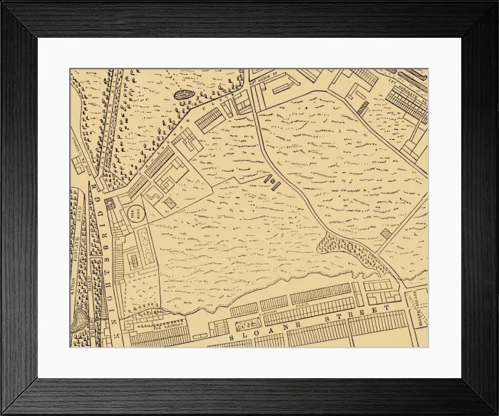 Framed Print : Map of Belgravia, 1814, (c1876). Creator: Unknown