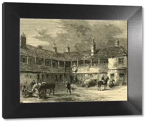Court-Yard of the Rose and Crown, 1820, (c1876). Creator: Unknown