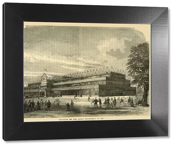 Exterior of the Great Exhibition of 1851, (c1876). Creator: Unknown