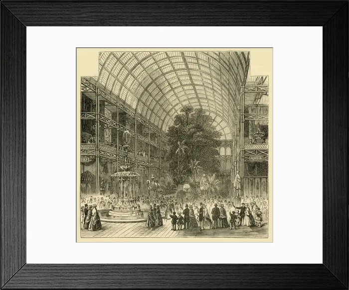 Framed Print : Nave of the Great Exhibition of 1851, (c1876). Creator: Unknown Framed Print : Nave of the Great Exhibition of 1851, (c1876). Creator: Unknown