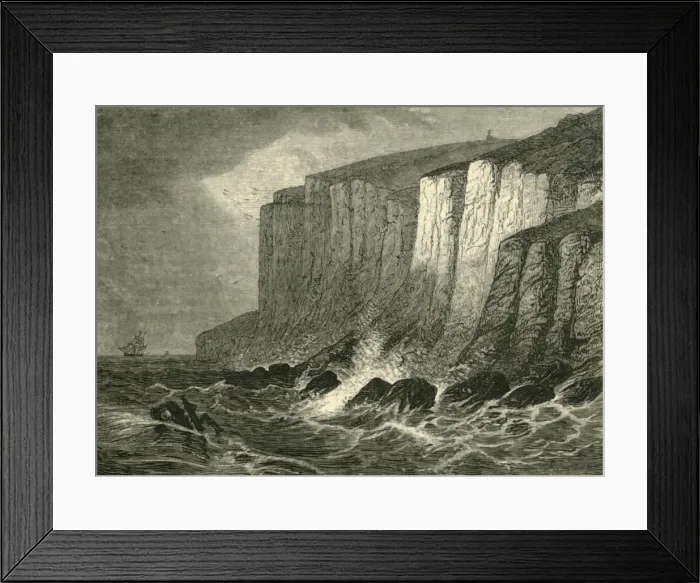 Framed Print : Beachy Head, 1890. Creator: Unknown Framed Print : Beachy Head, 1890. Creator: Unknown