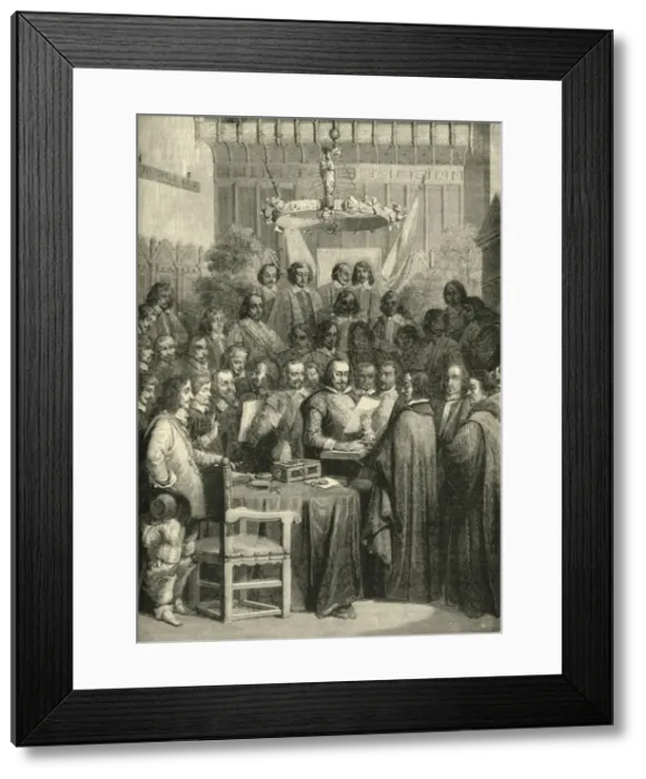 Framed Print : Signing of the Treaty of Westphalia, 24 October 1648, (1890). Creator: Unknown Framed Print : Signing of the Treaty of Westphalia, 24 October 1648, (1890). Creator: Unknown