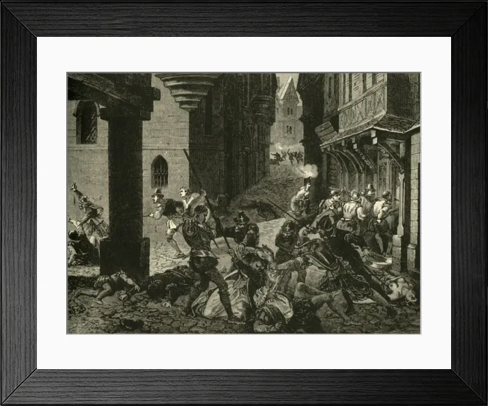 Framed Print : The Massacre of St. Bartholomew, (1572), 1890. Creator: Unknown Framed Print : The Massacre of St. Bartholomew, (1572), 1890. Creator: Unknown