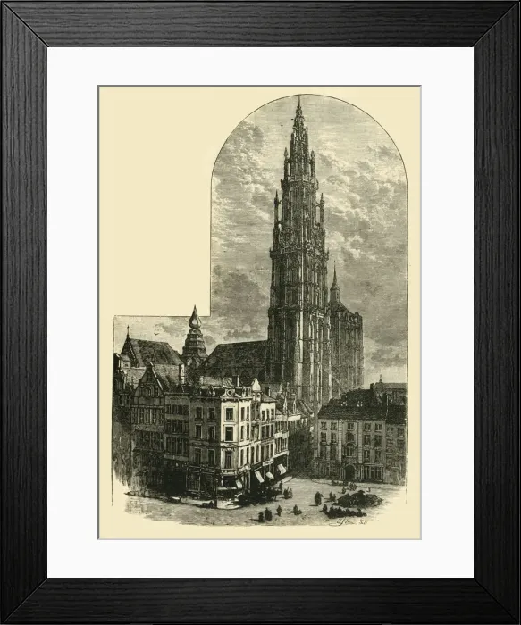 Framed Print : Notre Dame, Antwerp, 1890. Creator: Unknown Framed Print : Notre Dame, Antwerp, 1890. Creator: Unknown