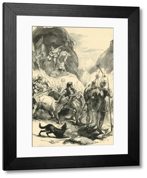 Framed Print : The Teutons on the March, 1890. Creator: Unknown Framed Print : The Teutons on the March, 1890. Creator: Unknown