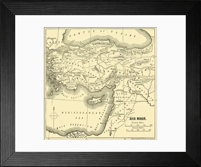 Framed Print : Asia Minor - Map, 1890. Creator: Unknown Framed Print : Asia Minor - Map, 1890. Creator: Unknown