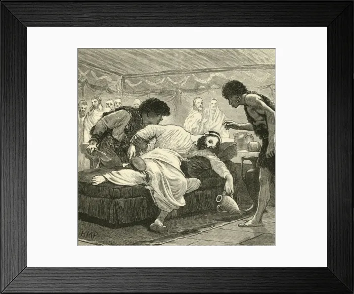 Framed Print : The Last Banquet of Sertorius, 1890. Creator: Unknown Framed Print : The Last Banquet of Sertorius, 1890. Creator: Unknown