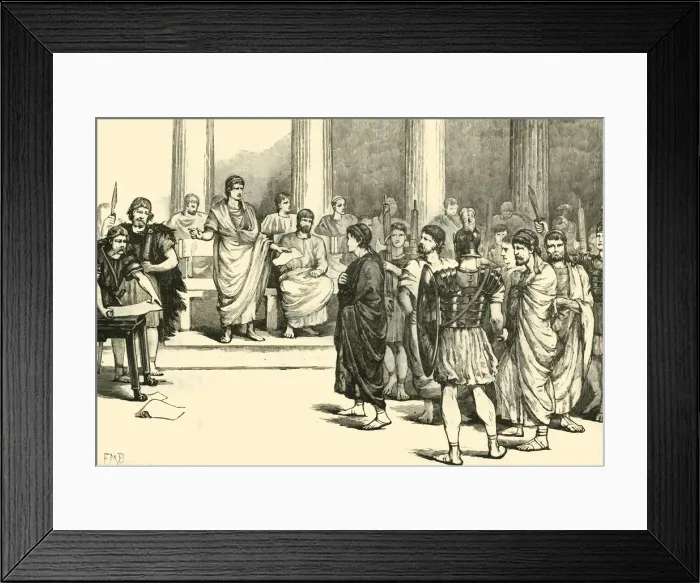 Framed Print : The Caitlinarian Conspirators Before The Senate, 1890. Creator: Unknown Framed Print : The Caitlinarian Conspirators Before The Senate, 1890. Creator: Unknown