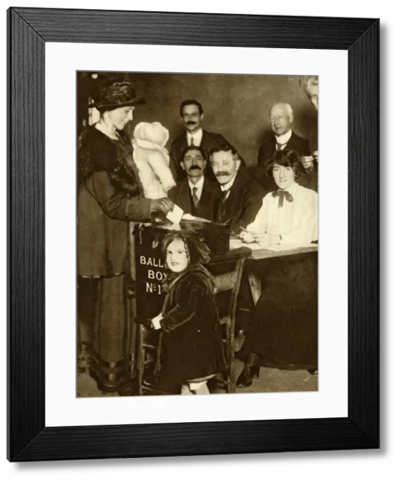 Framed Print : Some women are able to vote for the first time, Britain, 14 December 1918, (1935) Framed Print : Some women are able to vote for the first time, Britain, 14 December 1918, (1935)