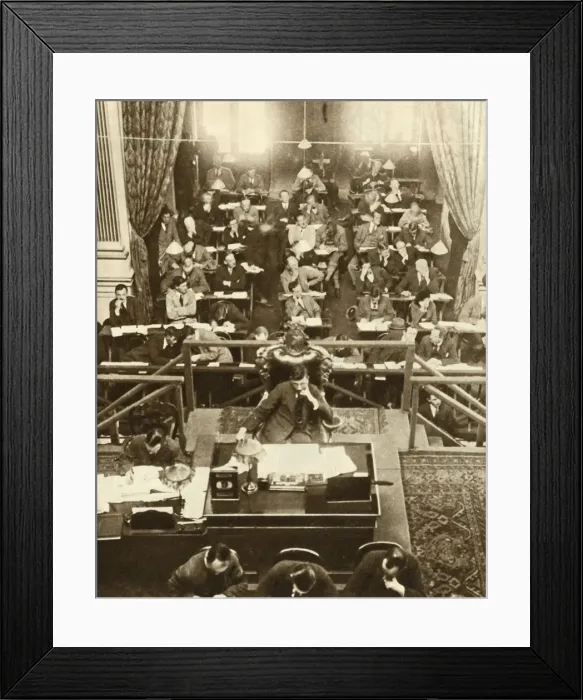 Framed Print : The opening of Dail Eireann, or Chamber of Deputies, Dublin, Ireland, 9 September 1922, (1935) Framed Print : The opening of Dail Eireann, or Chamber of Deputies, Dublin, Ireland, 9 September 1922, (1935)