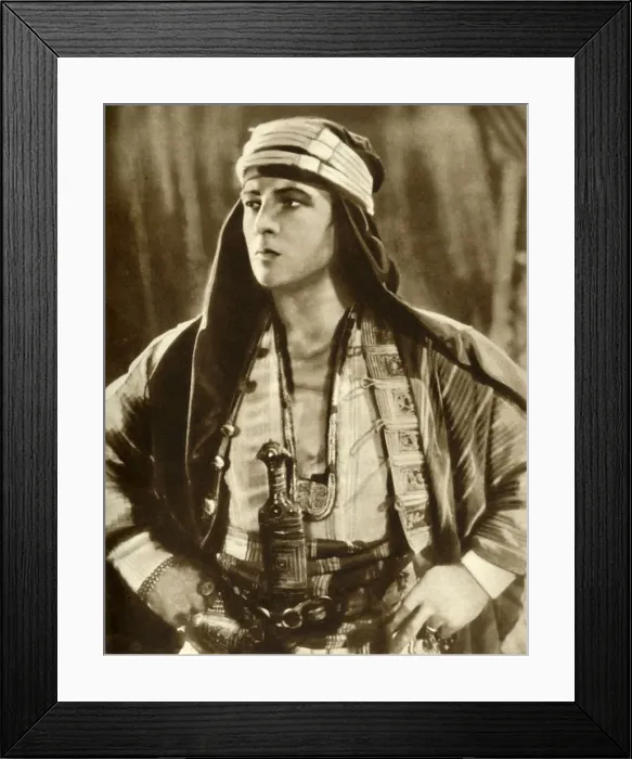 Framed Print : Rudolph Valentino in The Sheik, 1921, (1935). Creator: Unknown Framed Print : Rudolph Valentino in The Sheik, 1921, (1935). Creator: Unknown