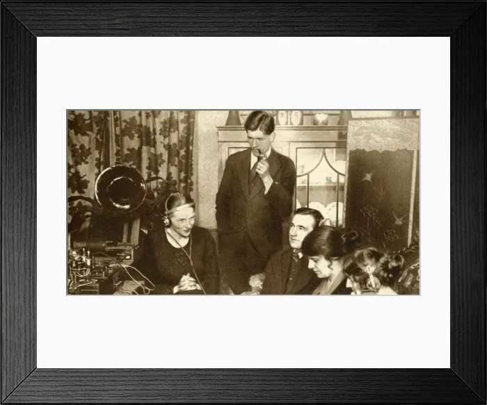 Framed Print : A family listening to the results of the general election of 1923, (1935). Creator: Unknown Framed Print : A family listening to the results of the general election of 1923, (1935). Creator: Unknown