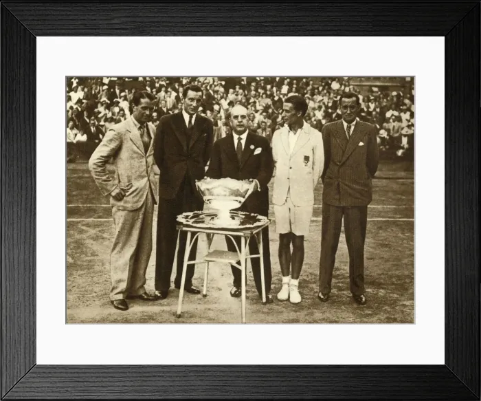 Framed Print : Great Britain wins the Davis Cup tennis championship, Paris, 30 July 1933, (1935) Framed Print : Great Britain wins the Davis Cup tennis championship, Paris, 30 July 1933, (1935)