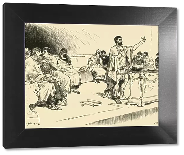 Hannibal in the Assembly at Carthage, 1890. Creator: Unknown