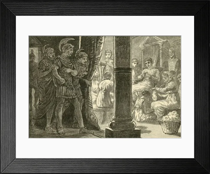 Framed Print : Lucretia Among Her Maidens, 1890. Creator: Unknown Framed Print : Lucretia Among Her Maidens, 1890. Creator: Unknown