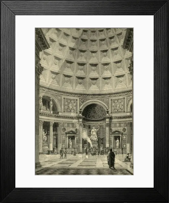 Framed Print : Interior of the Pantheon at Rome (restored), 1890. Creator: Unknown Framed Print : Interior of the Pantheon at Rome (restored), 1890. Creator: Unknown