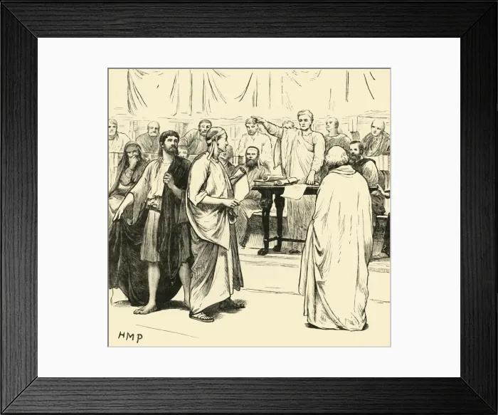 Framed Print : The Sophists Expelled from Rome, 1890. Creator: Unknown Framed Print : The Sophists Expelled from Rome, 1890. Creator: Unknown