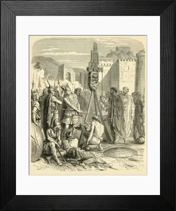 Framed Print : Brennus at Rome, 1890. Creator: Unknown