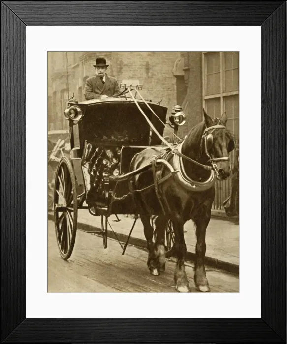 Framed Print : Hansom cab, c1910, (1935). Creator: Unknown Framed Print : Hansom cab, c1910, (1935). Creator: Unknown