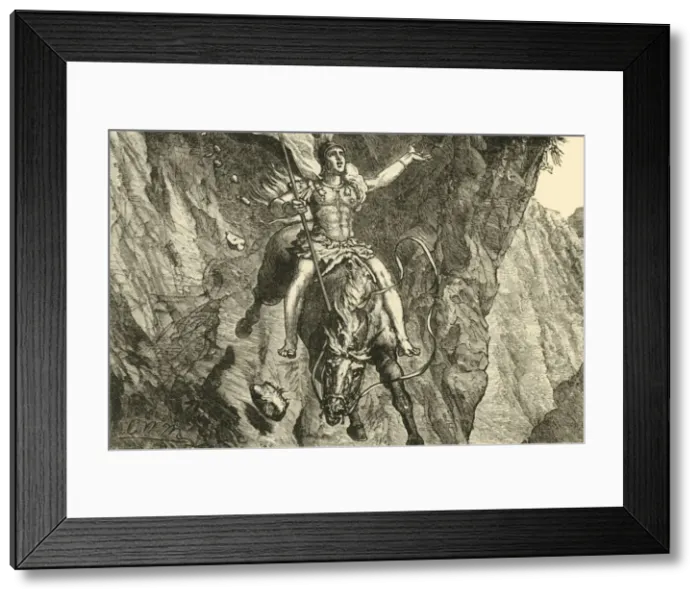 Framed Print : The Sacrifice of Curtius, 1890. Creator: Unknown Framed Print : The Sacrifice of Curtius, 1890. Creator: Unknown