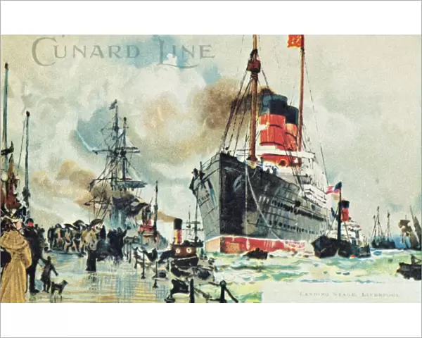 Cunard Line, Landing Stage, Liverpool, c1900. Creator: Unknown