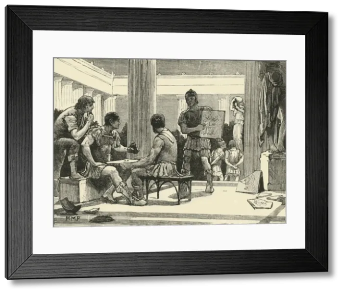 Framed Print : The Romans at Corinth, 1890. Creator: Unknown Framed Print : The Romans at Corinth, 1890. Creator: Unknown