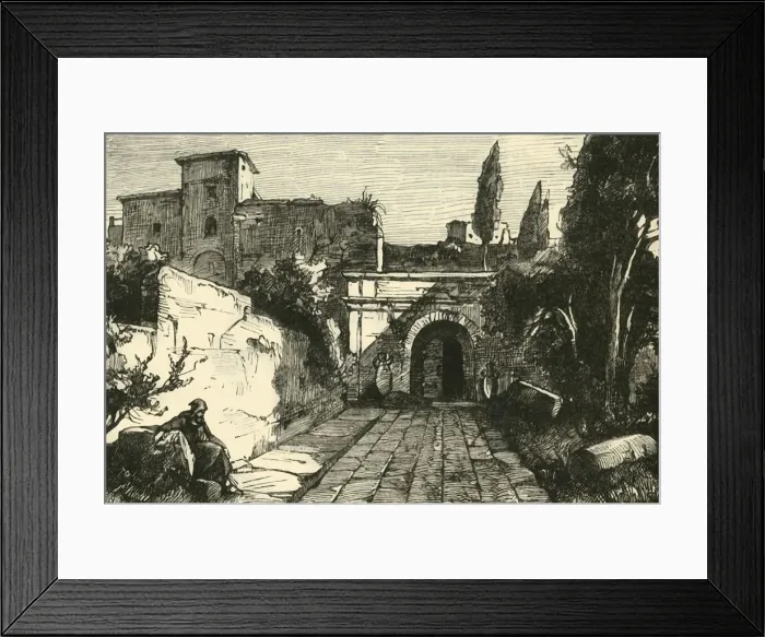 Framed Print : The Tomb of the Scipios at Rome, 1890. Creator: Unknown Framed Print : The Tomb of the Scipios at Rome, 1890. Creator: Unknown