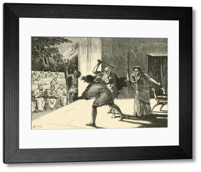 Framed Print : A Roman Comedy, 1890. Creator: Unknown Framed Print : A Roman Comedy, 1890. Creator: Unknown