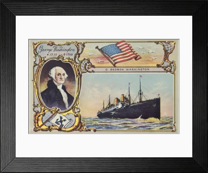 Framed Print : The SS George Washington, c1910. Creator: Unknown Framed Print : The SS George Washington, c1910. Creator: Unknown