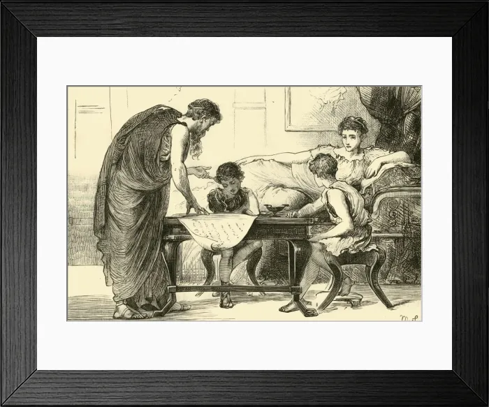 Framed Print : The Mother of the Gracchi, 1890. Creator: Unknown Framed Print : The Mother of the Gracchi, 1890. Creator: Unknown