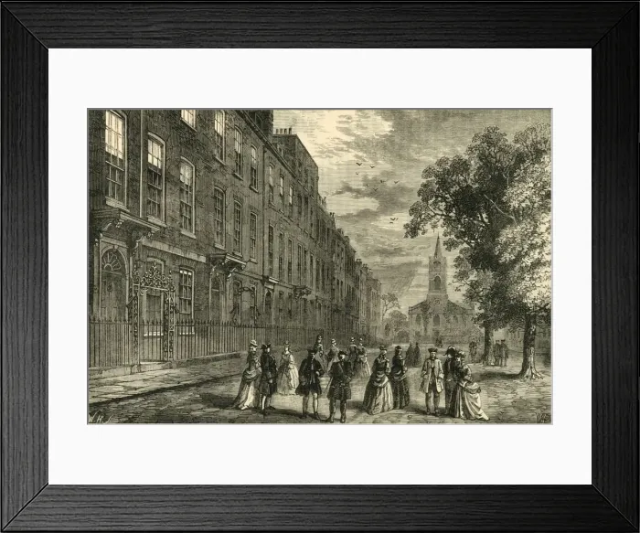 Framed Print : Church Row, Hampstead, in 1750, (c1876). Creator: Unknown Framed Print : Church Row, Hampstead, in 1750, (c1876). Creator: Unknown