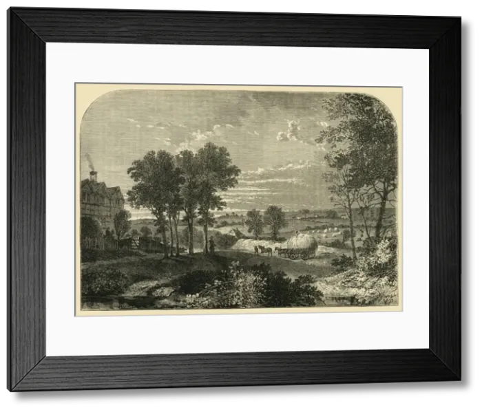 Framed Print : View from Moll Kings House, Hampstead, in 1760, (c1876). Creator: Unknown Framed Print : View from Moll Kings House, Hampstead, in 1760, (c1876). Creator: Unknown