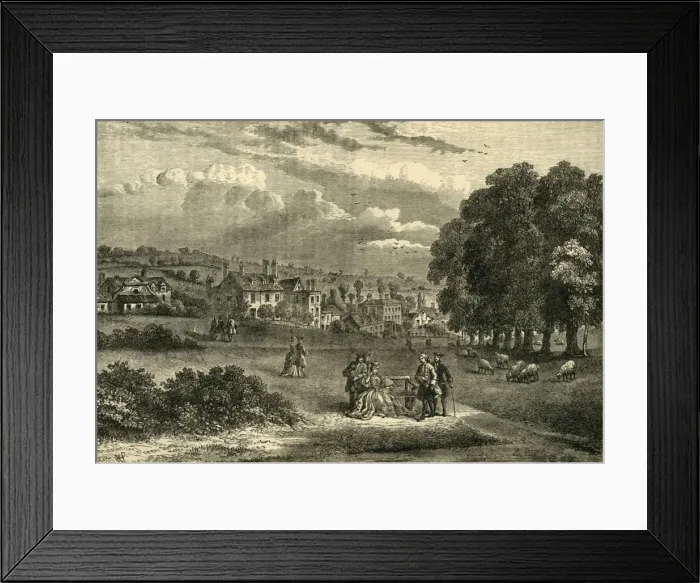 Framed Print : Pond Street, Hampstead, in 1750, (c1876). Creator: Unknown Framed Print : Pond Street, Hampstead, in 1750, (c1876). Creator: Unknown