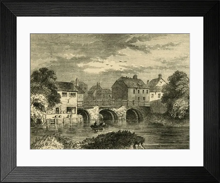 Framed Print : Old Bow Bridge, c1876. Creator: Unknown Framed Print : Old Bow Bridge, c1876. Creator: Unknown