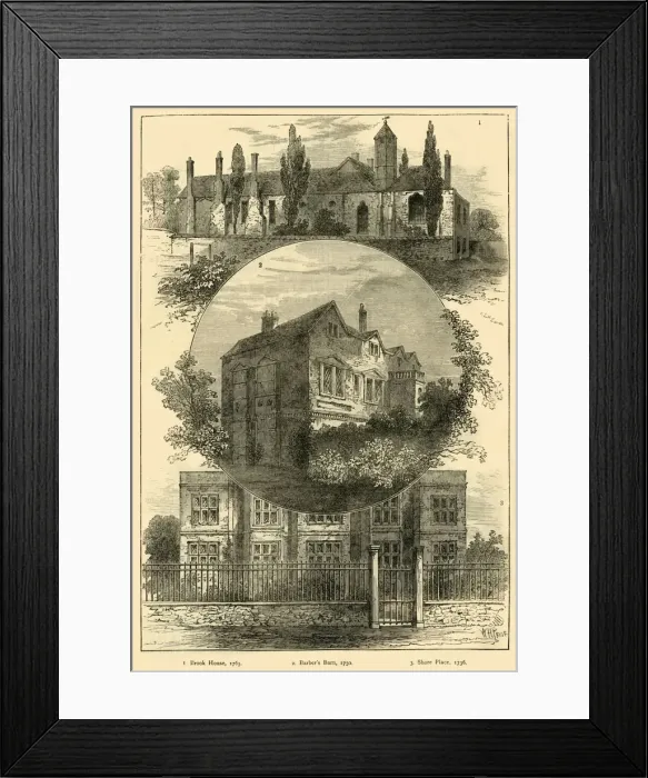 Framed Print : Bits of Old Hackney, c1876. Creator: Unknown Framed Print : Bits of Old Hackney, c1876. Creator: Unknown