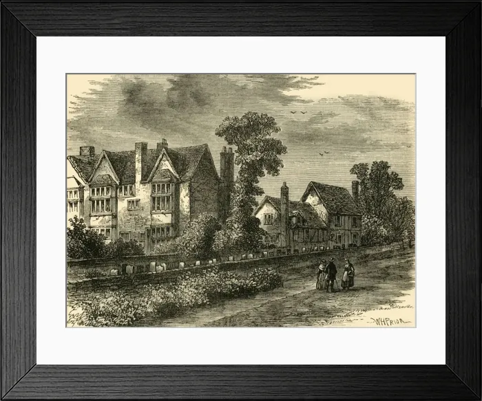 Framed Print : The Black and White House, 1800, (c1876). Creator: Unknown Framed Print : The Black and White House, 1800, (c1876). Creator: Unknown