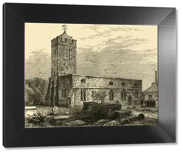 Stoke Newington Church, 1750, (c1876). Creator: Unknown