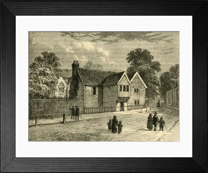 Framed Print : The Old Rectory, Stoke Newington, in 1858, (c1876). Creator: Unknown Framed Print : The Old Rectory, Stoke Newington, in 1858, (c1876). Creator: Unknown