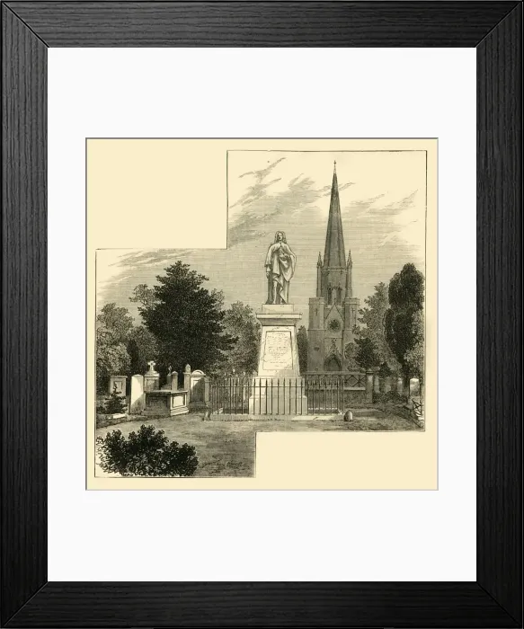 Framed Print : Dr. Watts Monument, Abney Park Cemetery, c1876. Creator: Unknown Framed Print : Dr. Watts Monument, Abney Park Cemetery, c1876. Creator: Unknown