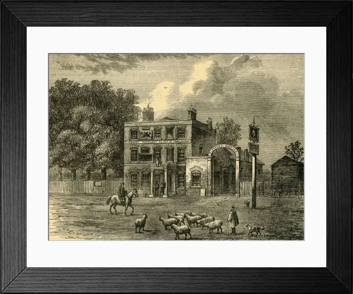 Framed Print : The Bell at Edmonton, c1876. Creator: Unknown