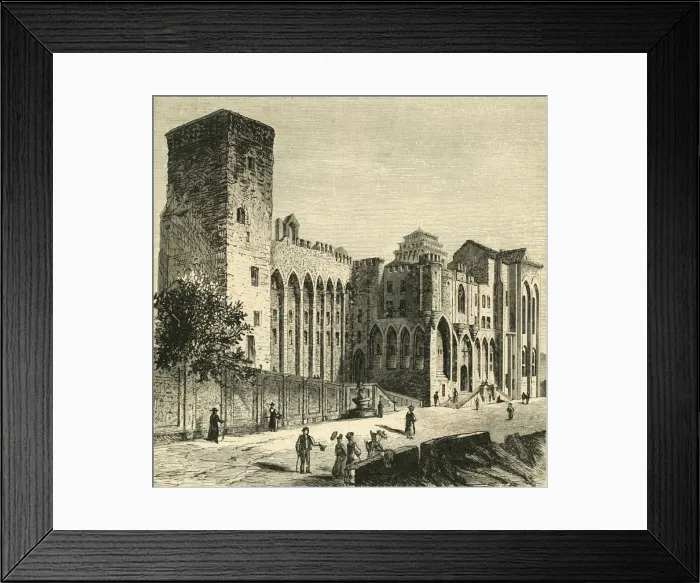 Framed Print : Castle of the Popes, Avignon, 1890. Creator: Unknown Framed Print : Castle of the Popes, Avignon, 1890. Creator: Unknown