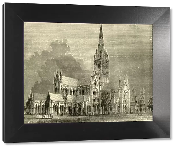 Salisbury Cathedral, 1890. Creator: Unknown