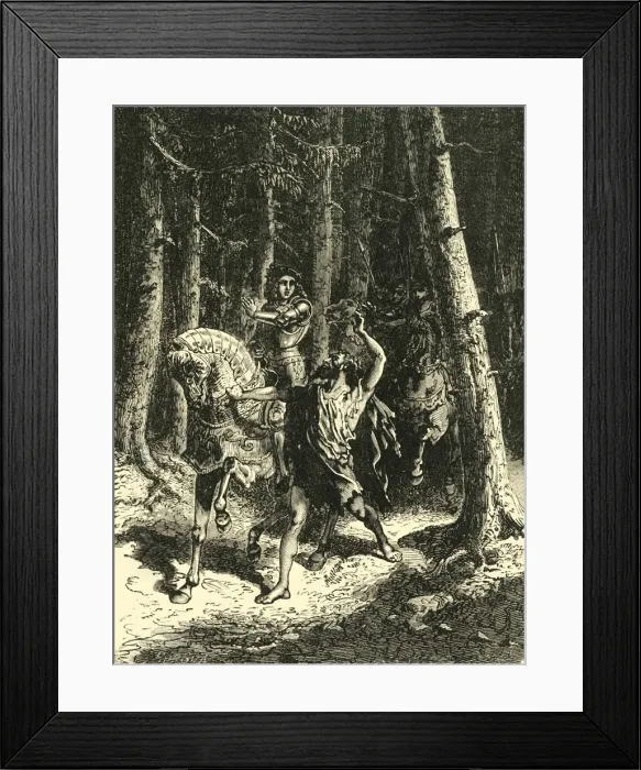 Framed Print : Charles VI in the Forest of Le Mans, (1392), 1890. Creator: Unknown Framed Print : Charles VI in the Forest of Le Mans, (1392), 1890. Creator: Unknown