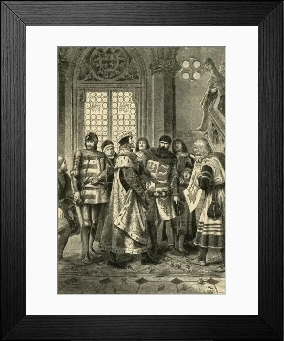 Framed Print : Duke Rudolf IV as Founder of the Stephen Cathedral, (c1360), 1890. Creator: Unknown Framed Print : Duke Rudolf IV as Founder of the Stephen Cathedral, (c1360), 1890. Creator: Unknown